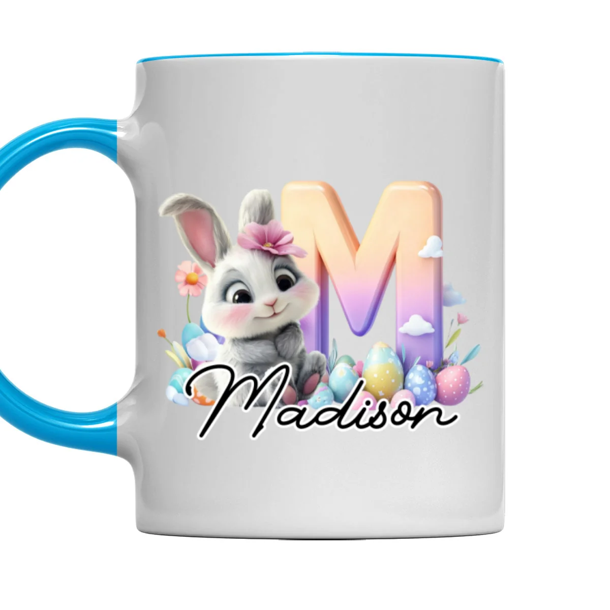 Lovely Bunny Kid - Personalized Custom Accent Mug - Image 9