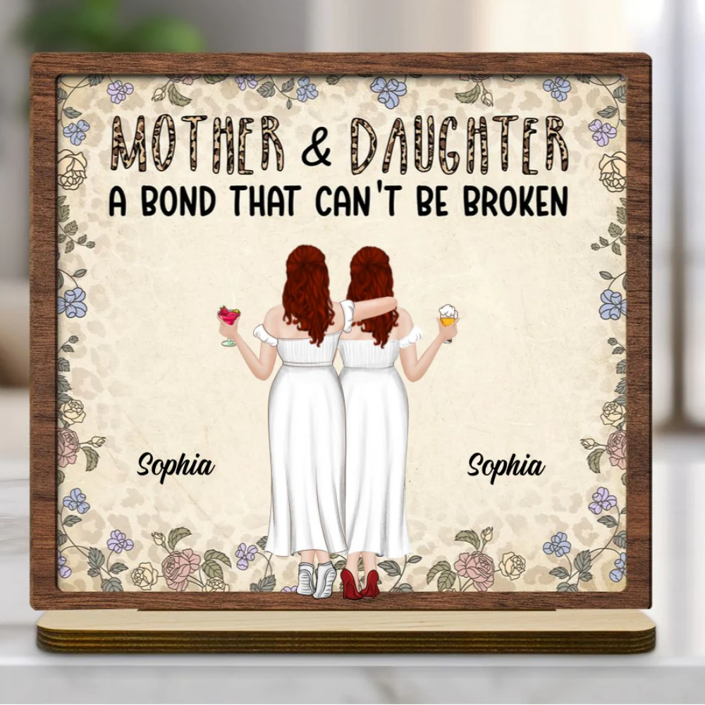 Lovely Daughters - Personalized Custom 2-Layer Wood Plaque With Flat Base - Image 6