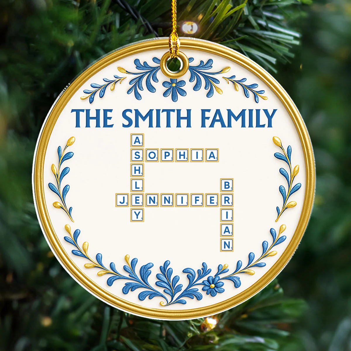 Lovely Family - Personalized Custom Acrylic Ornament - Image 3