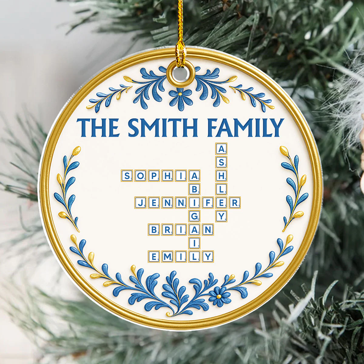 Lovely Family - Personalized Custom Acrylic Ornament - Image 4