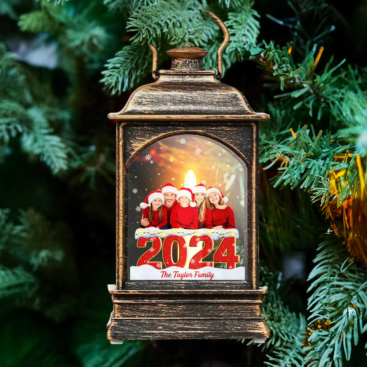 Lovely Family - Personalized Custom Christmas Wind Lamp - Image 2