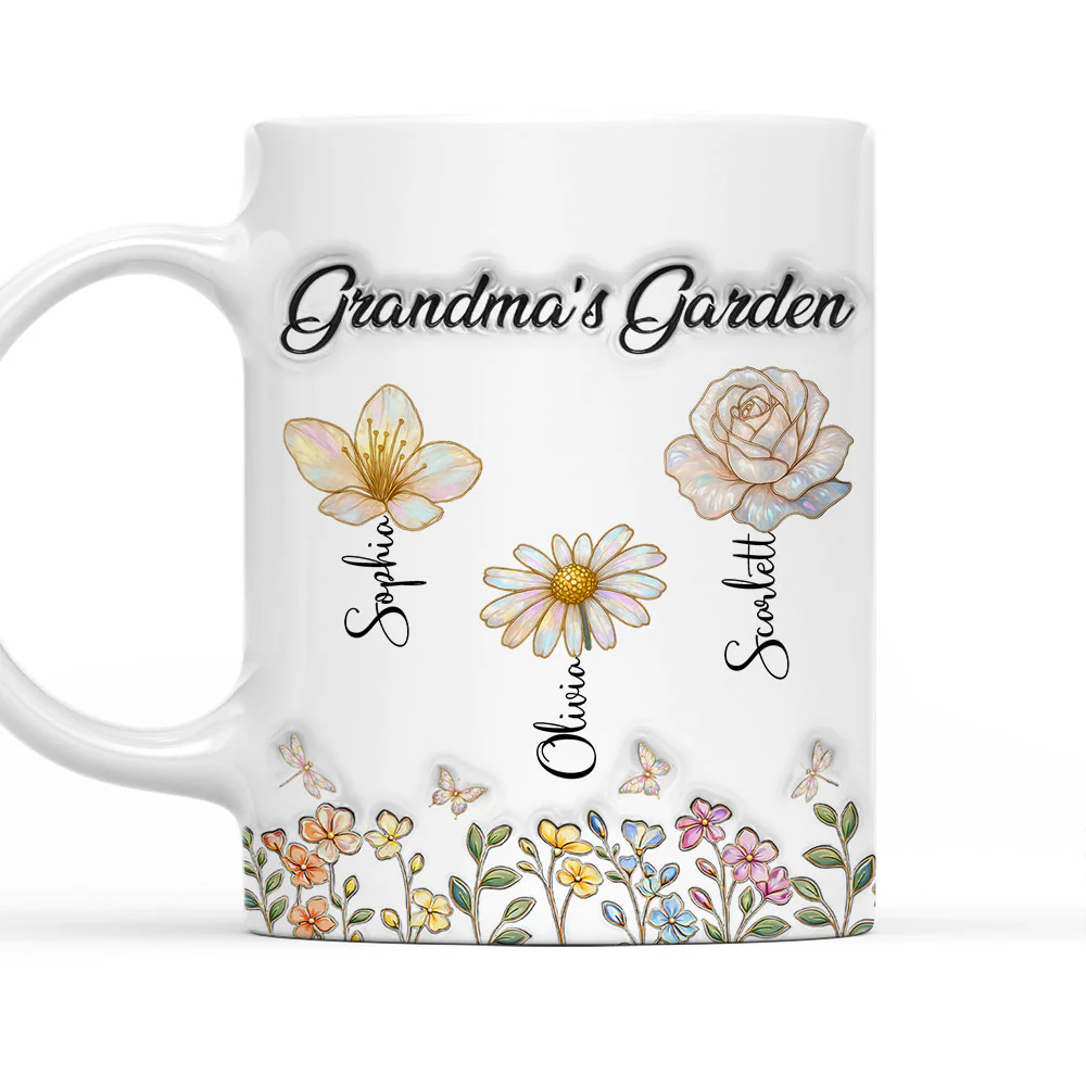 Lovely Grandma Garden - Personalized Custom 3D Inflated Effect Mug