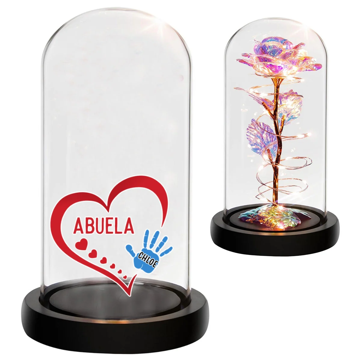 Lovely Grandma - Personalized Custom Sparkly Rose - Image 6