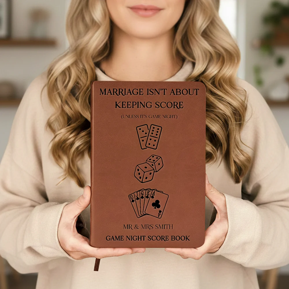 Lover Score Book - Personalized Custom Leather Journal - Image 3