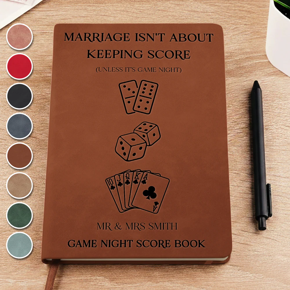 Lover Score Book - Personalized Custom Leather Journal - Image 4