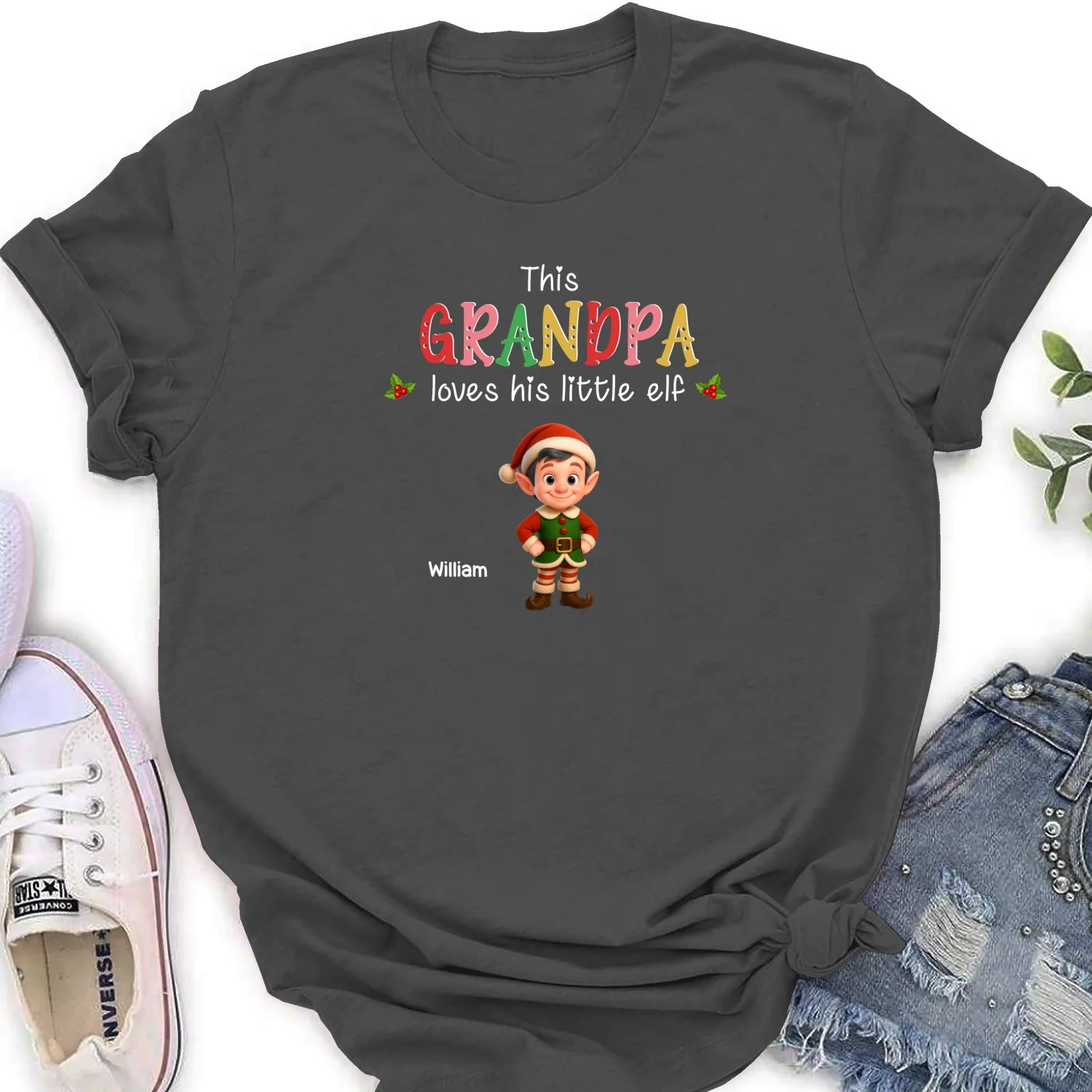Loves His Little Elves - Personalized Custom Shirt - Image 20