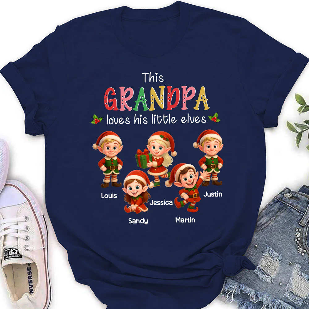 Loves His Little Elves - Personalized Custom Shirt - Image 5
