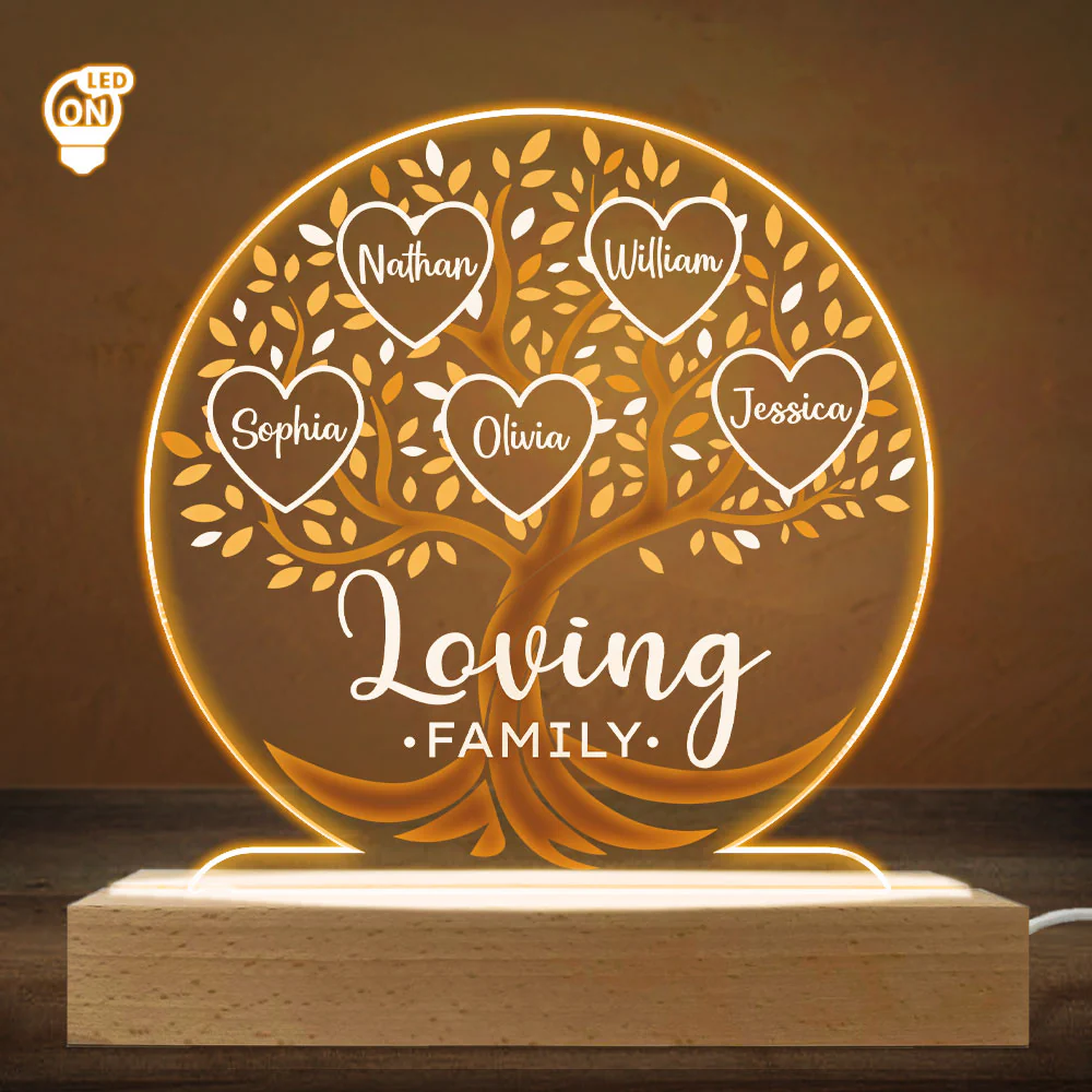 Loving Family - Personalized Custom LED Light - Image 4