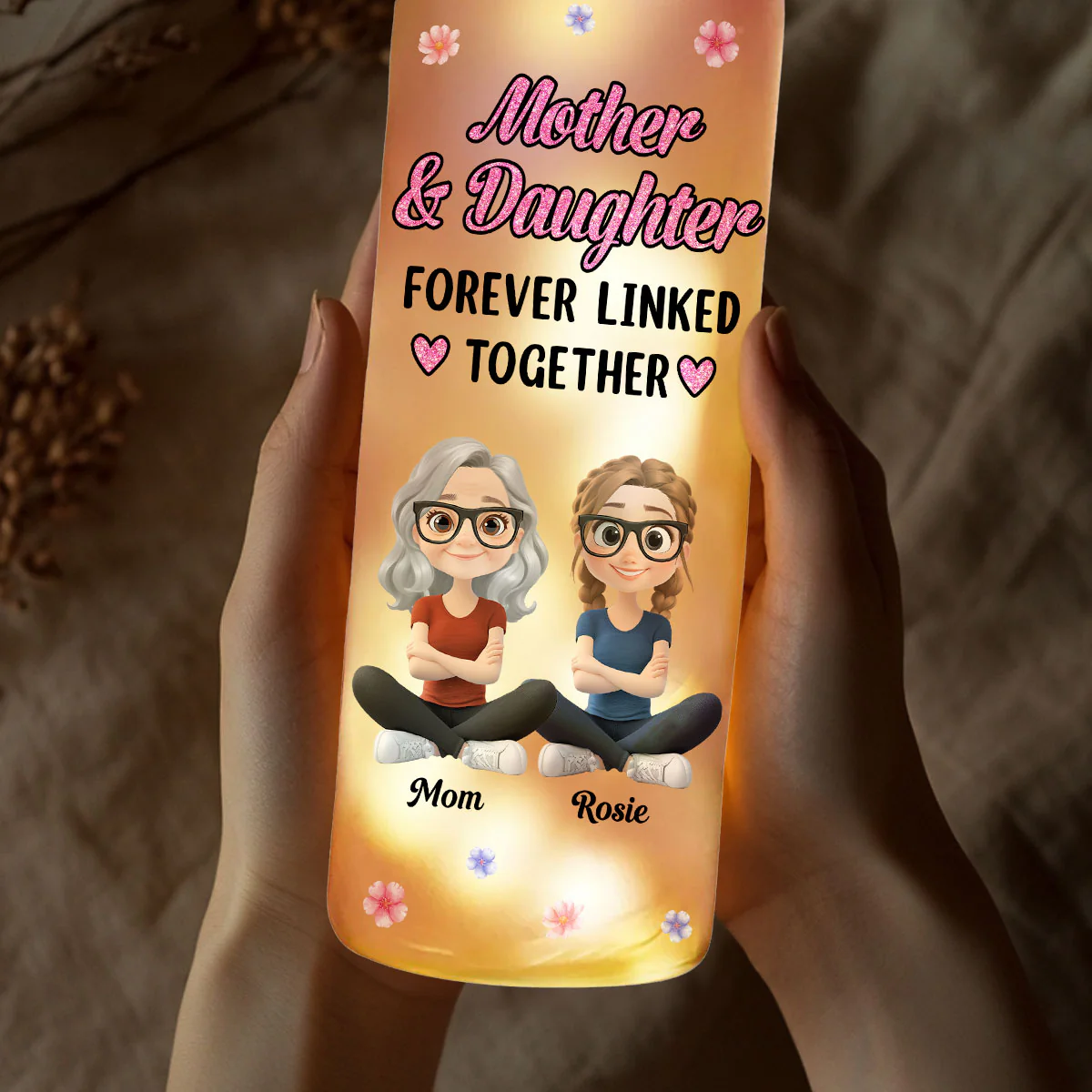 Loving Gift For Mommy - Personalized Custom Bottle Lamp - Image 4