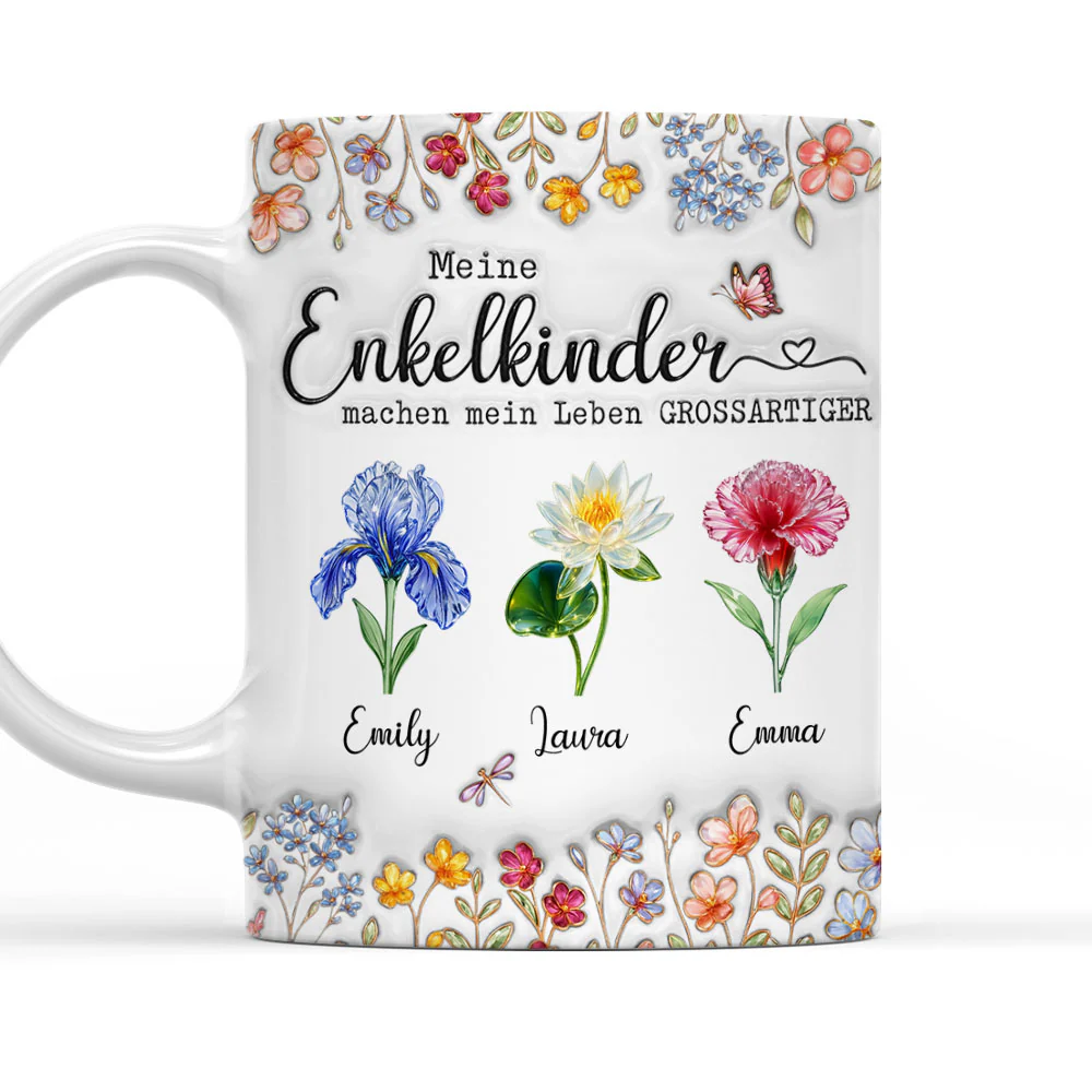 Machen Sie das Leben großartiger mit tollen Kindern – Personalisierte Tasse mit 3D-Aufpuste-Effekt