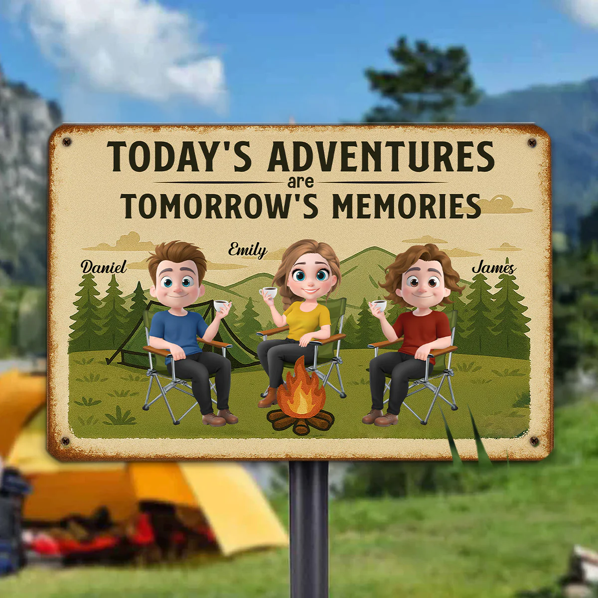 Make Today Worth Remembering - Personalized Custom Metal Sign - Image 2