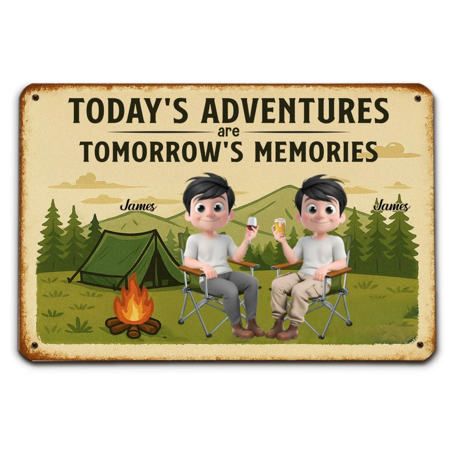 Make Today Worth Remembering - Personalized Custom Metal Sign - Image 5