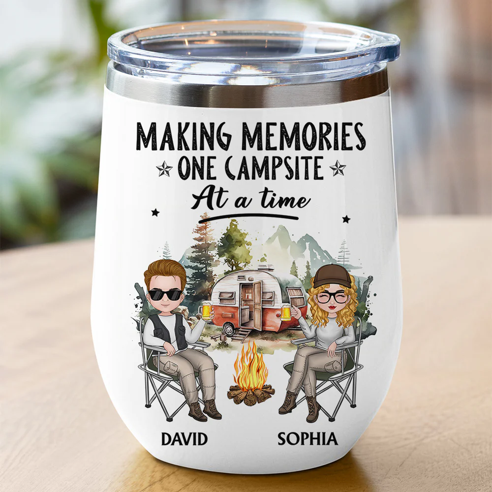 Making Camping Memories - Personalized Custom Wine Tumbler - Image 4