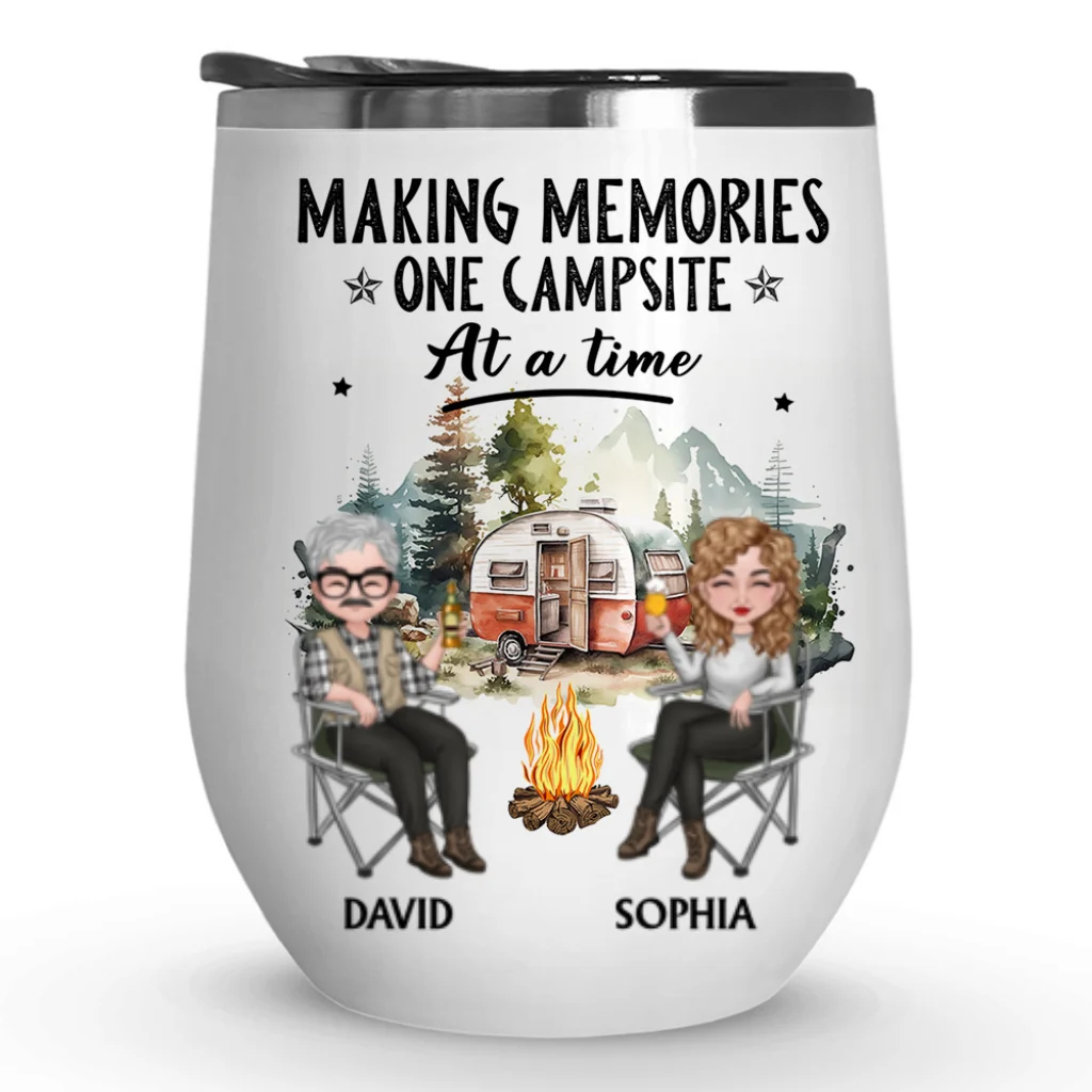 Making Camping Memories - Personalized Custom Wine Tumbler - Image 5
