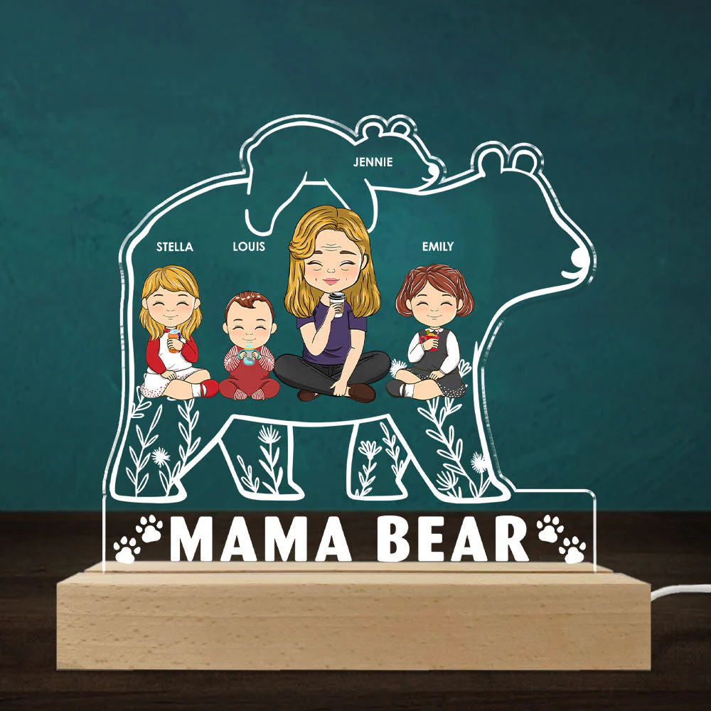 Mama Bear - Personalized Custom LED Light - Image 3