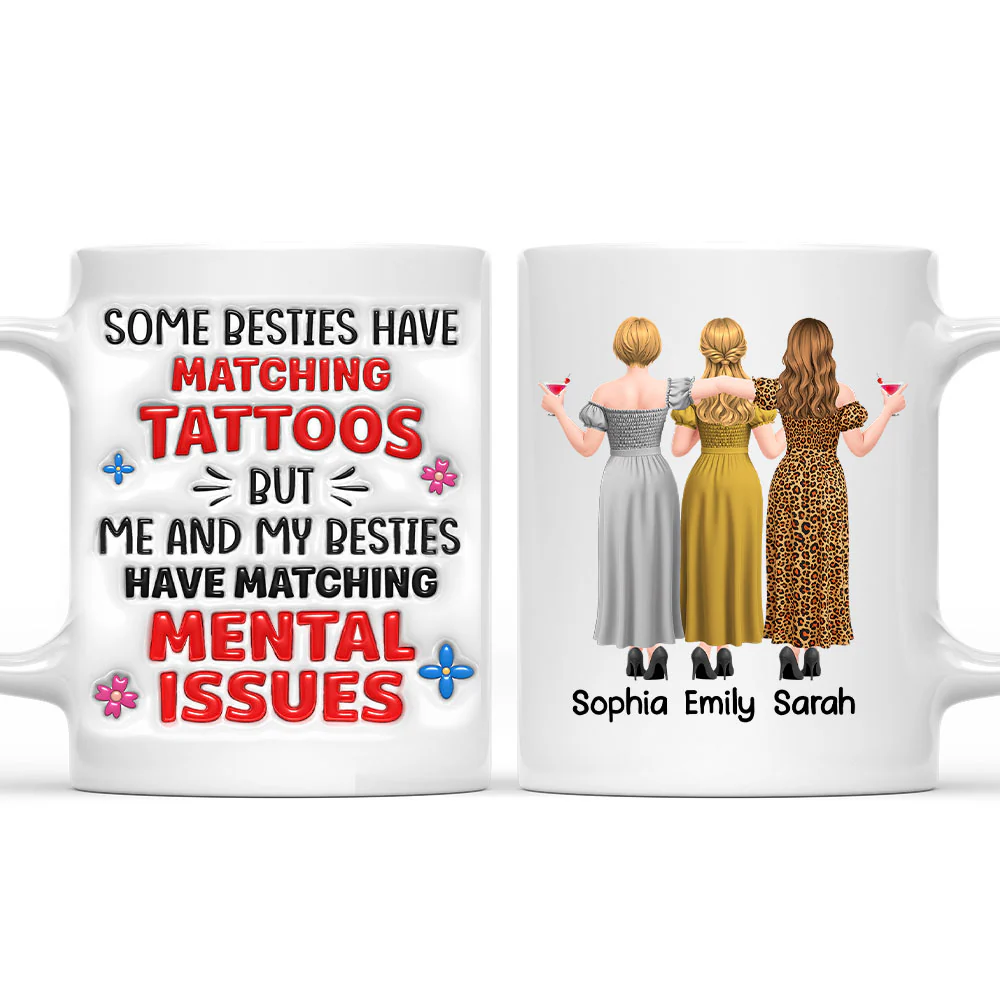 Matching Friends - Personalized Custom 3D Inflated Effect Mug