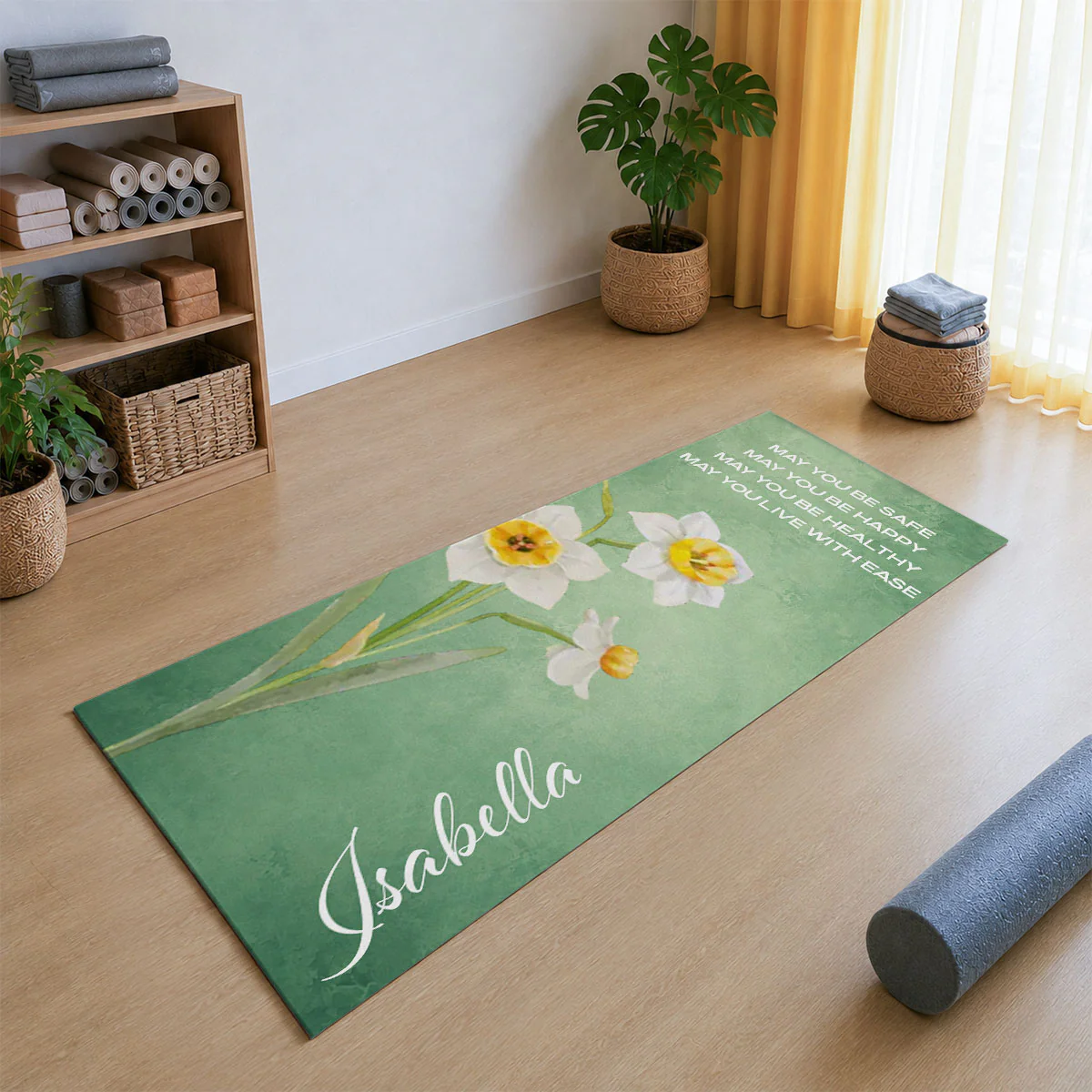 May I Live With Ease - Personalized Custom Yoga Mat - Image 4