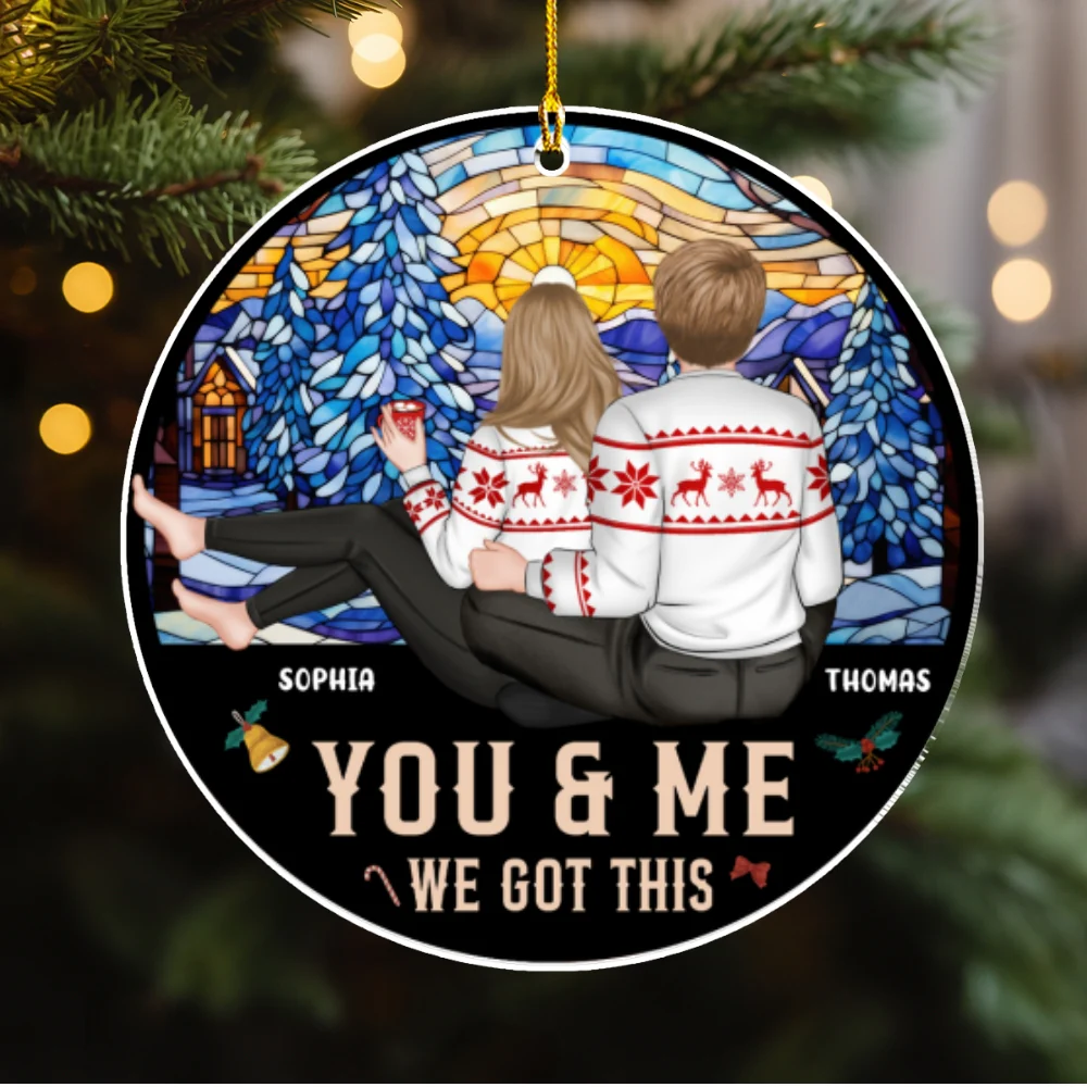 Me And You - Personalized Custom Acrylic Ornament - Image 5