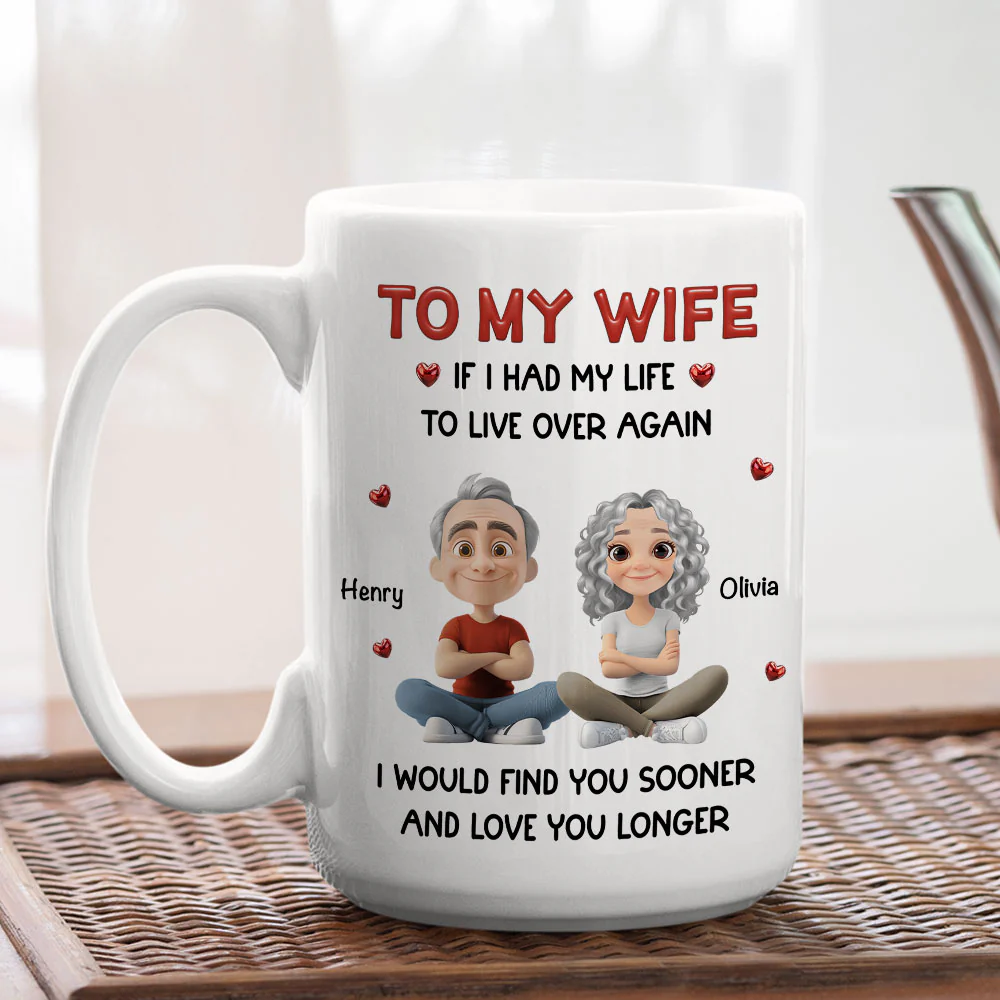 Meant For Each Other - Personalized Custom 3D Inflated Effect Coffee Mug - Image 6