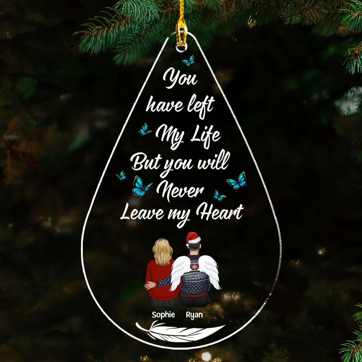 Memories Too Beautiful To Forget - Personalized Custom Acrylic Ornament - Image 3