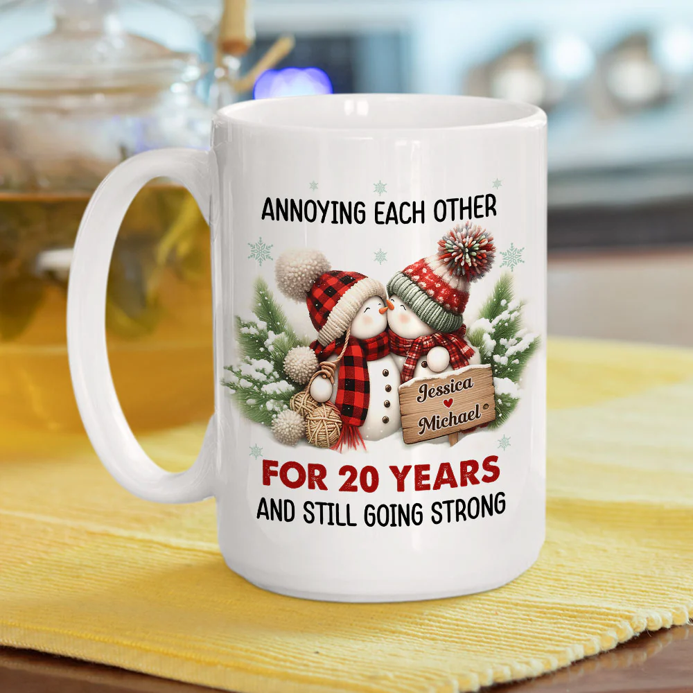 Merry And Bright Together - Personalized Custom Coffee Mug - Image 3