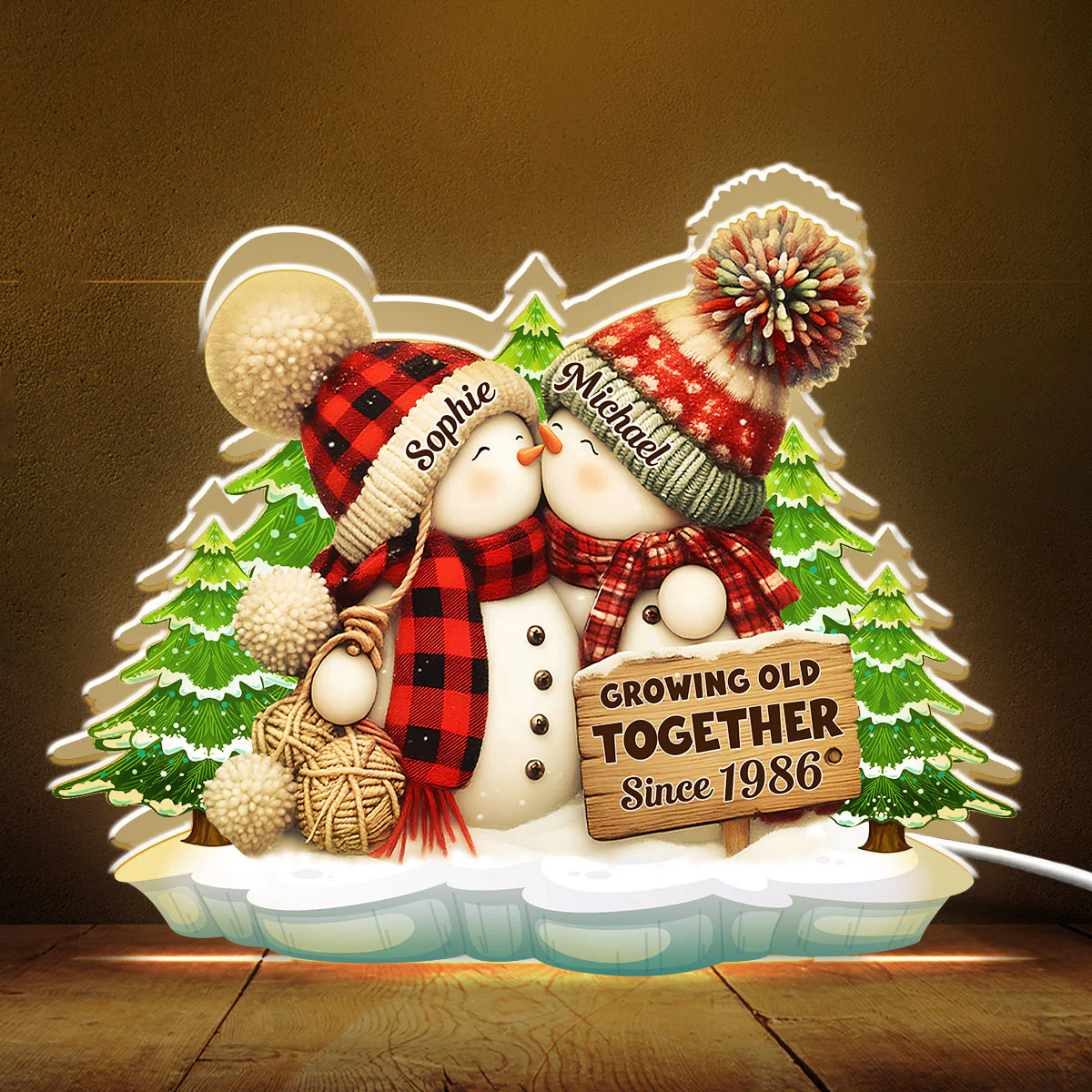Merry And Bright Together - Personalized Light Box - Image 4