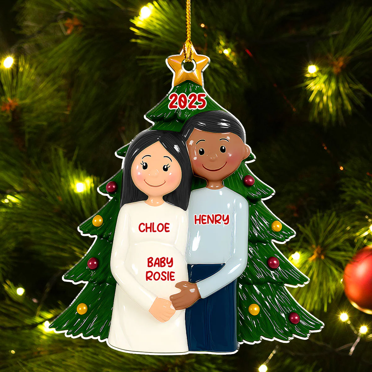 Merry Moments - Personalized Custom 3D Effect Acrylic Ornament - Image 5