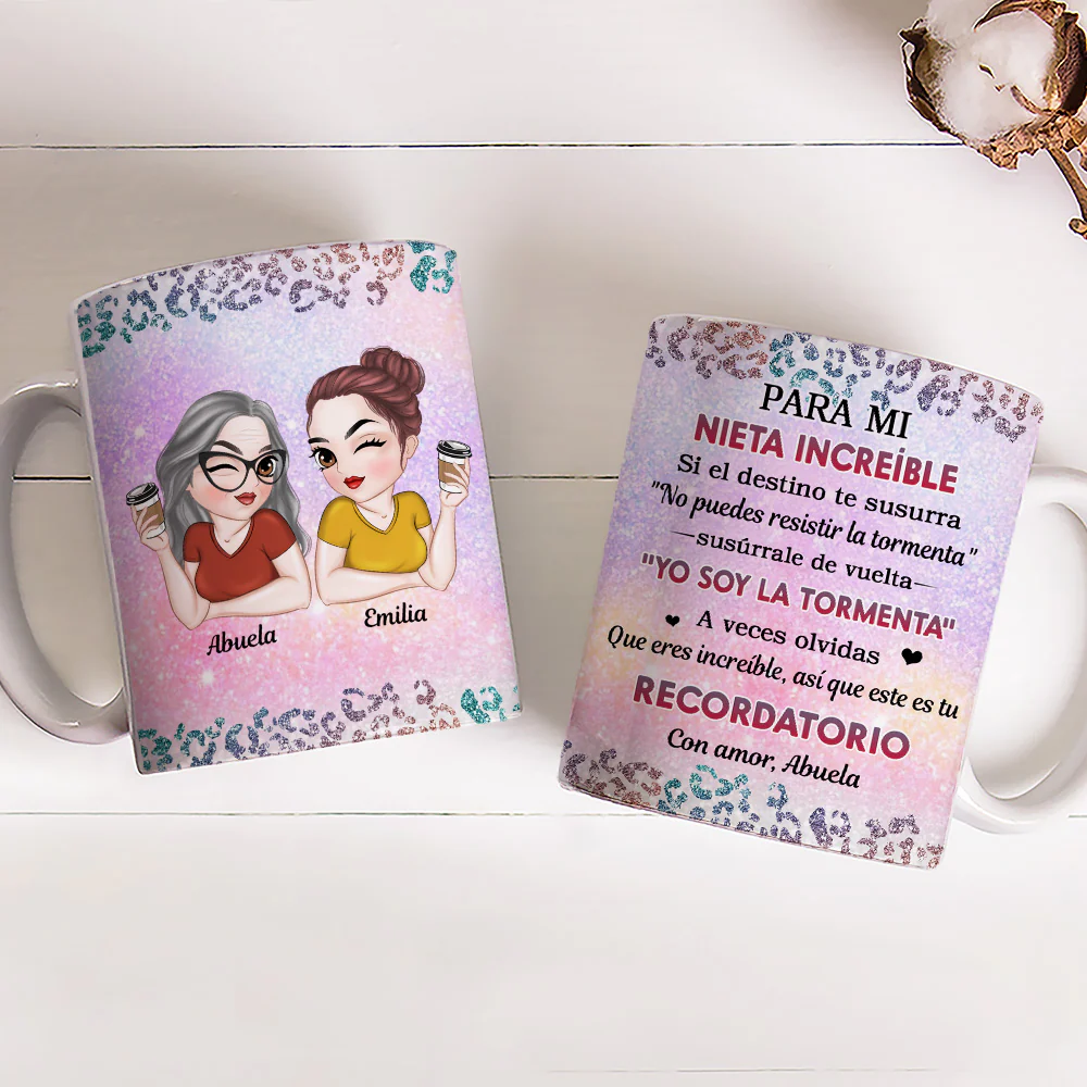 Mi Nieta Valiente - Taza de café personalizada - Image 2