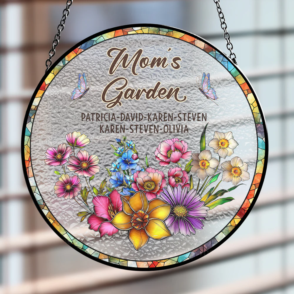 Mimi Garden Flower - Personalized Custom Window Hanging Suncatcher