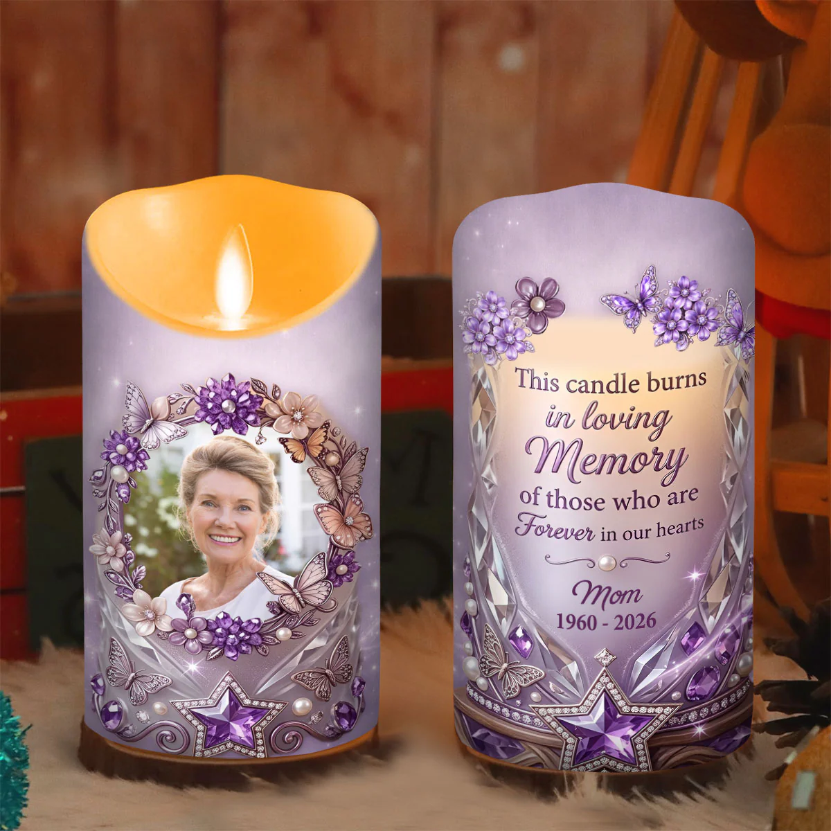 Mine Changed Forever Mom 2 - Personalized Custom LED Candle