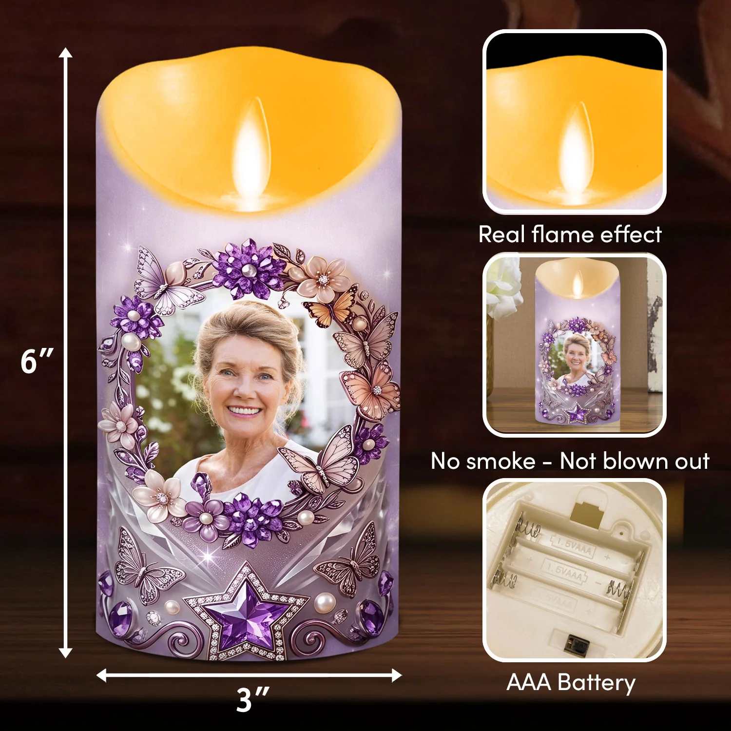 Mine Changed Forever Mom 2 - Personalized Custom LED Candle - Image 6