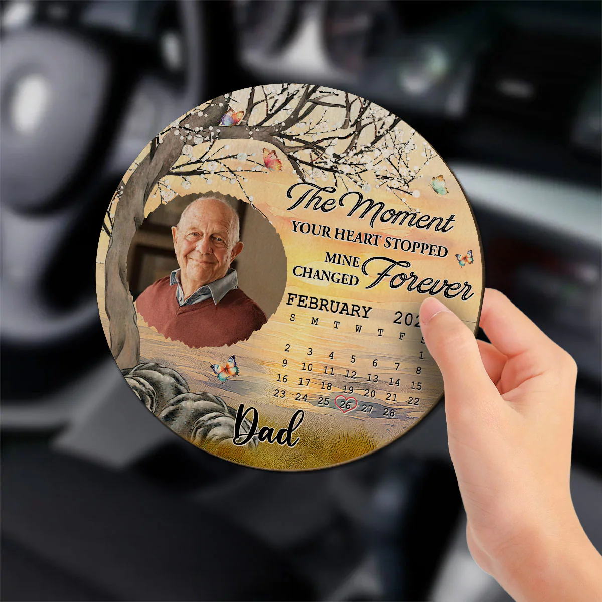 Mine Changed Forever - Personalized Custom Car Visor Clip - Image 2