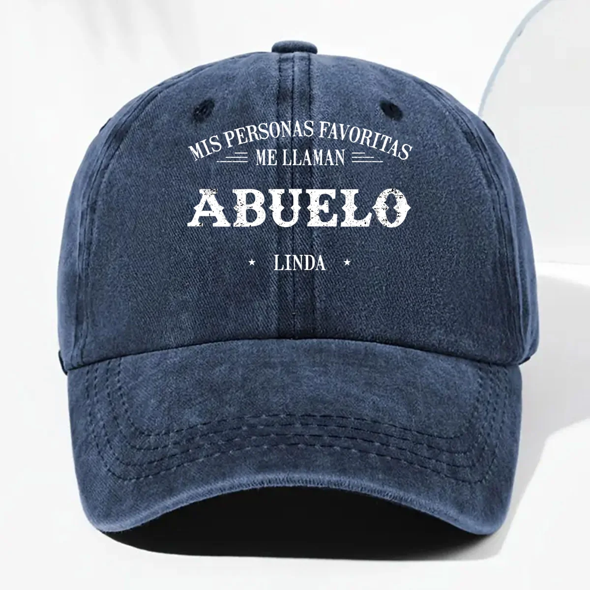 Mis Personas Favoritas Me Llaman - Gorra de Mezclilla Vintage Lavada Personalizada - Image 9