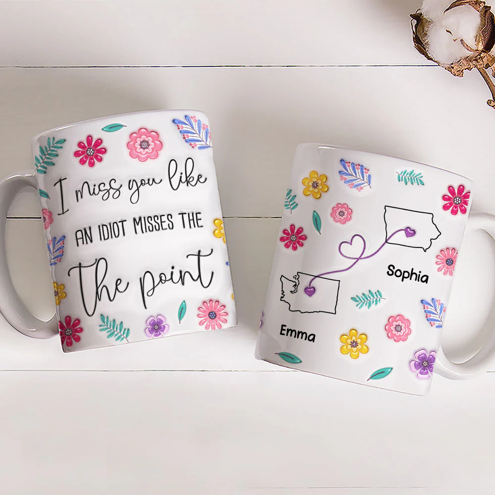 Miss You - Personalized Custom 3D Inflated Effect Mug - Image 3