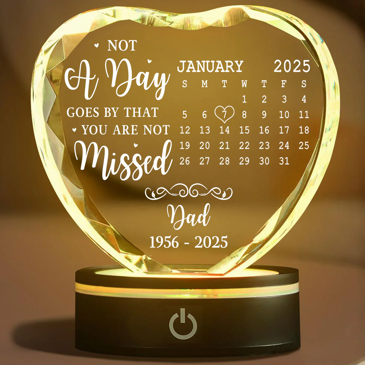 Miss You - Personalized Custom Crystal Led Light - Image 5