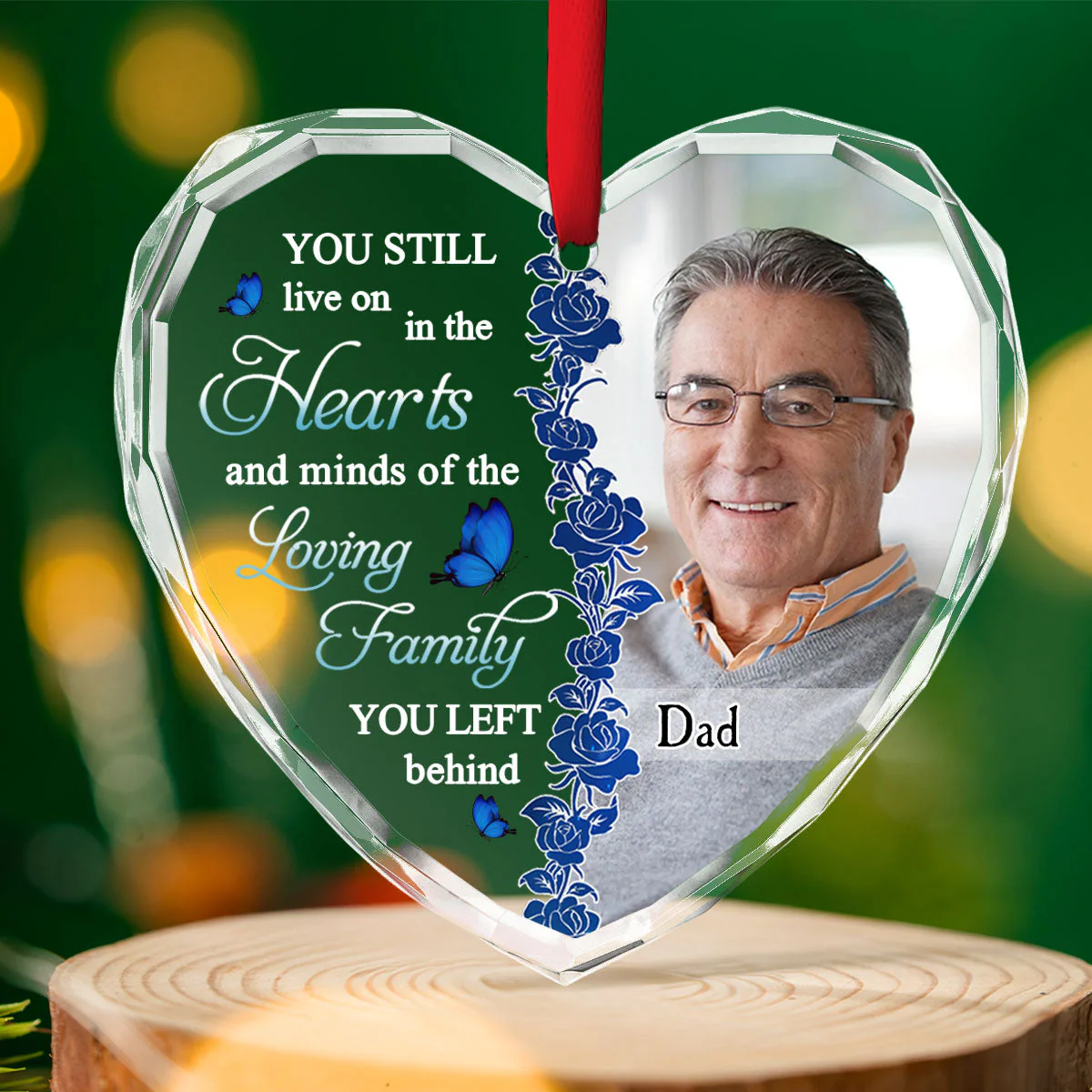 Missing You - Personalized Custom Glass Ornament - Image 3
