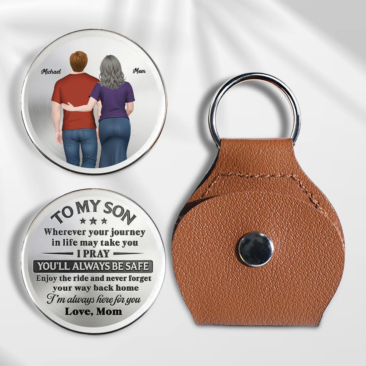 Mom Always Here For You - Personalized Custom Pocket Hug