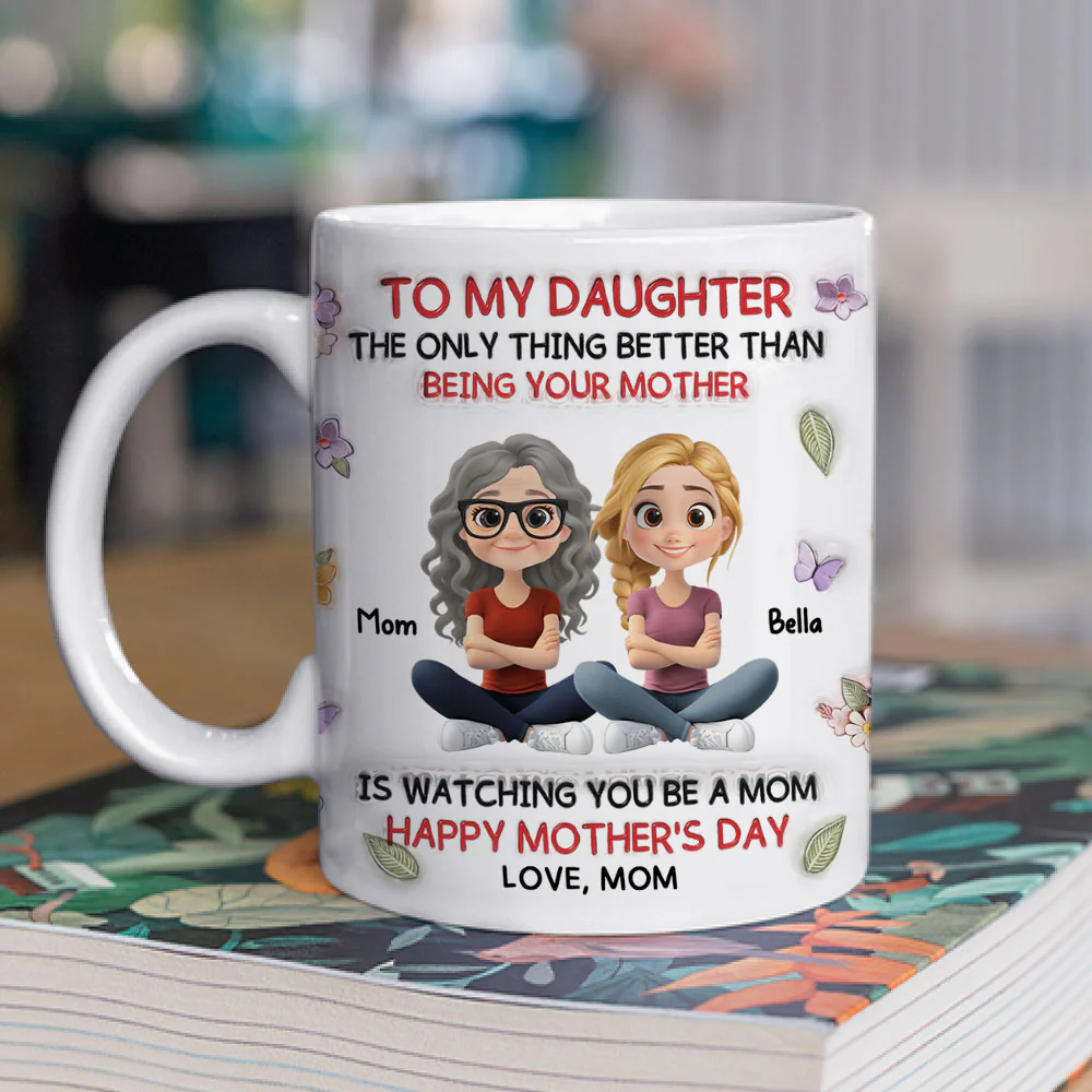 Mom Always Watches Over You - Personalized Custom 3D Inflated Effect Mug - Image 4