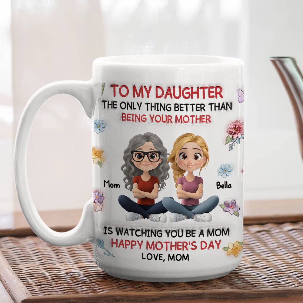 Mom Always Watches Over You - Personalized Custom 3D Inflated Effect Mug - Image 5