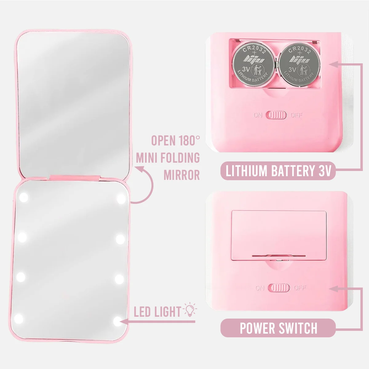 Mom And Daughter Forever Linked - Personalized Custom LED Pocket Mirror - Image 6