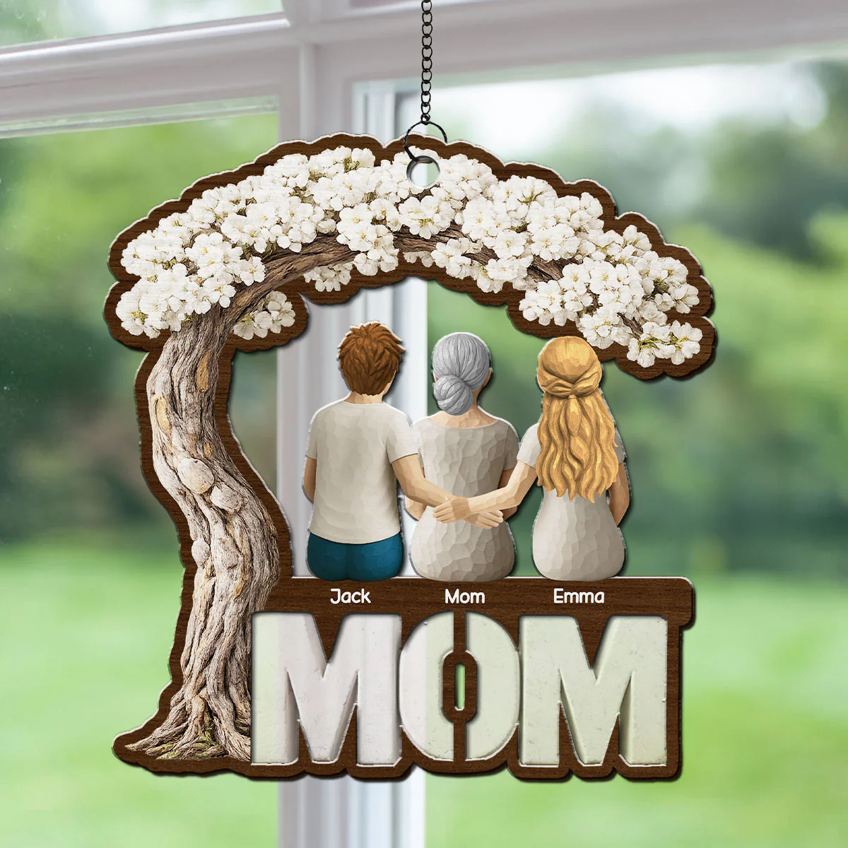 Mom Daughters Sons - Personalized Custom Suncatcher