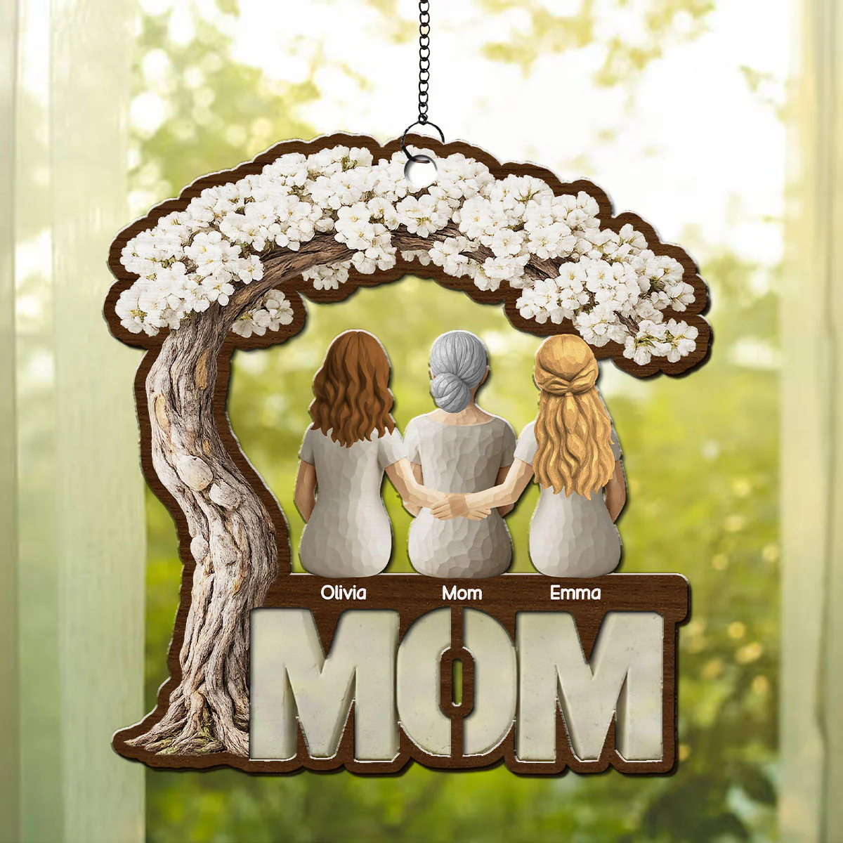 Mom Daughters Sons - Personalized Custom Suncatcher - Image 4