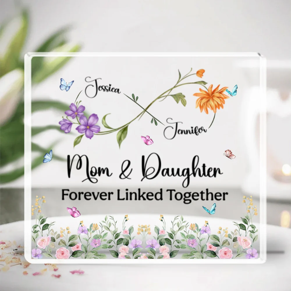 Mom Forever Be My Friend - Personalized Custom Acrylic Plaque - Image 5