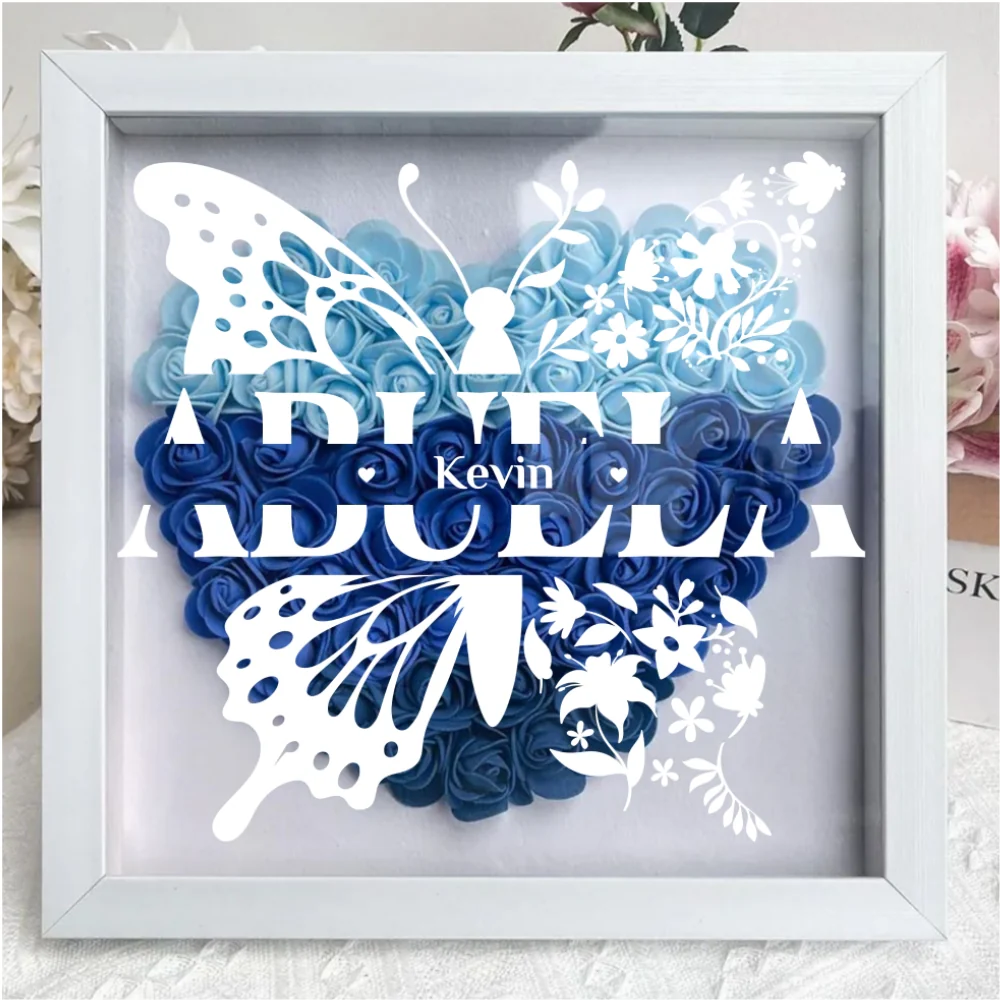 Mom Means Everything - Personalized Custom Flower Shadow Box - Image 7