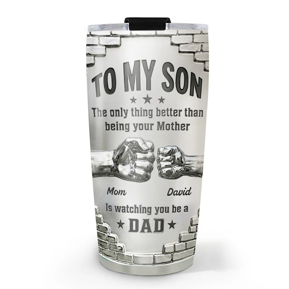 Mom Watching You Grow - Personalized Custom 3D Effect Tumbler