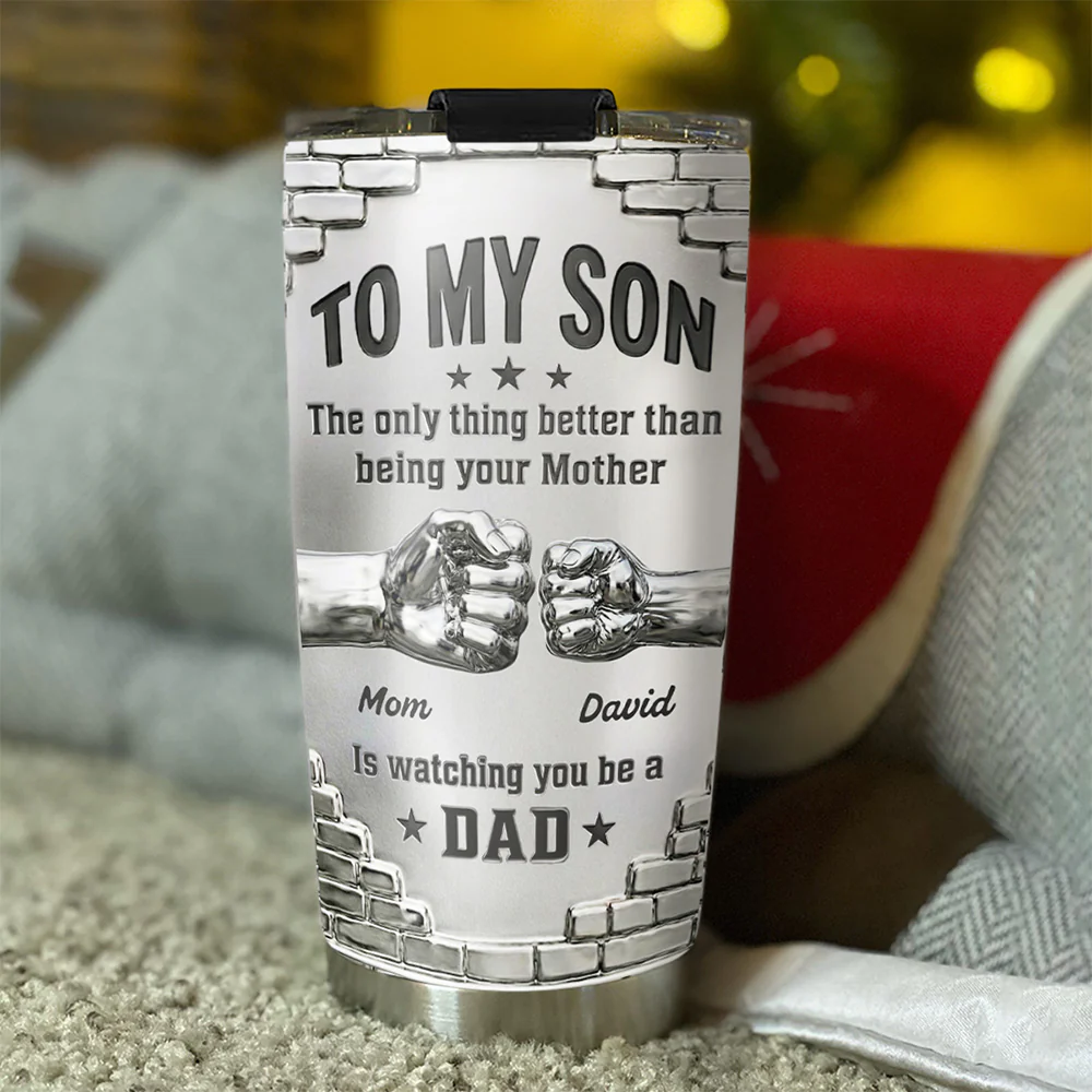 Mom Watching You Grow - Personalized Custom 3D Effect Tumbler - Image 4
