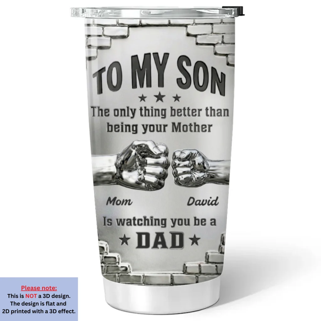 Mom Watching You Grow - Personalized Custom 3D Effect Tumbler - Image 6