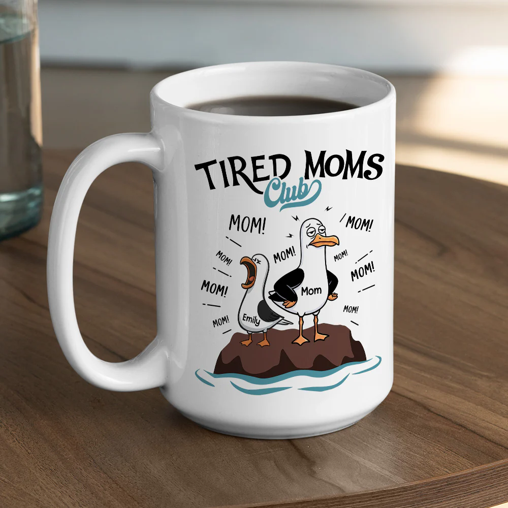 Mom We Need Fish - Personalized Custom Coffee Mug - Image 3