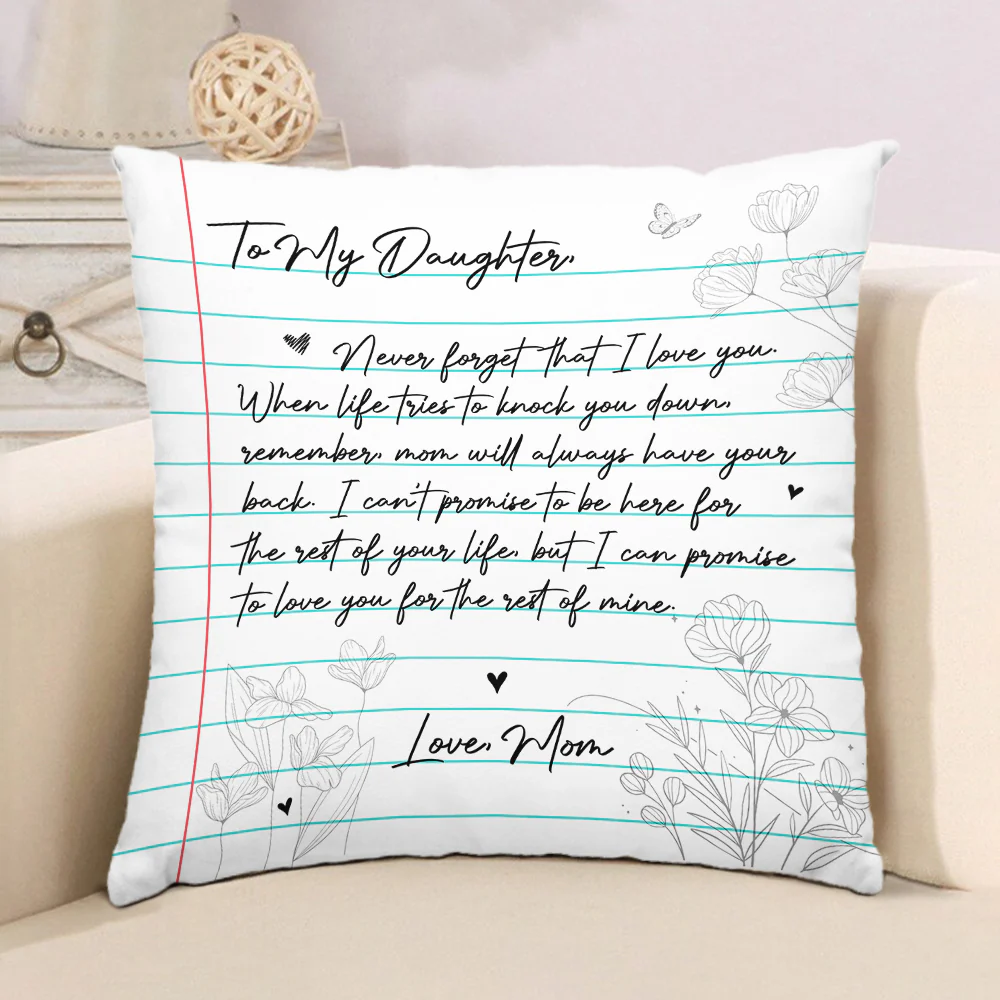 Mom Will Always Have Your Back - Personalized Custom Throw Pillow - Image 4