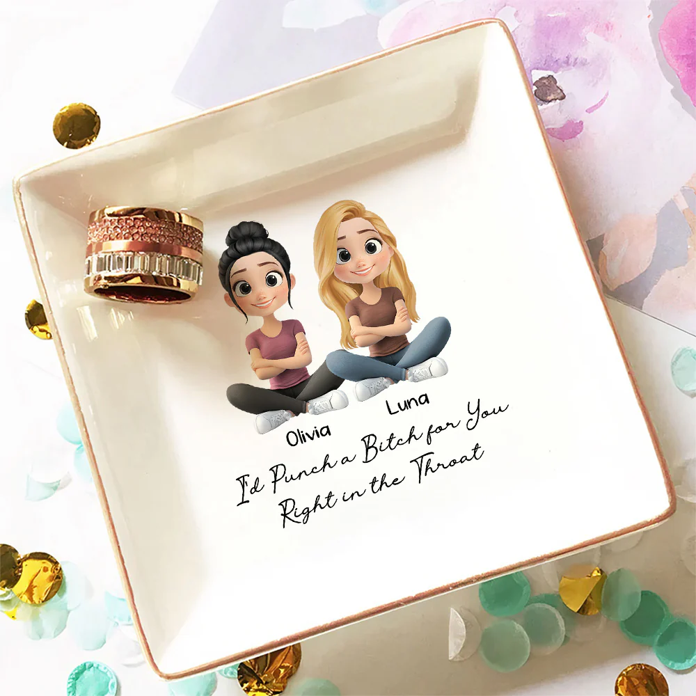 Moments With My Girls - Personalized Custom Jewelry Dish - Image 2
